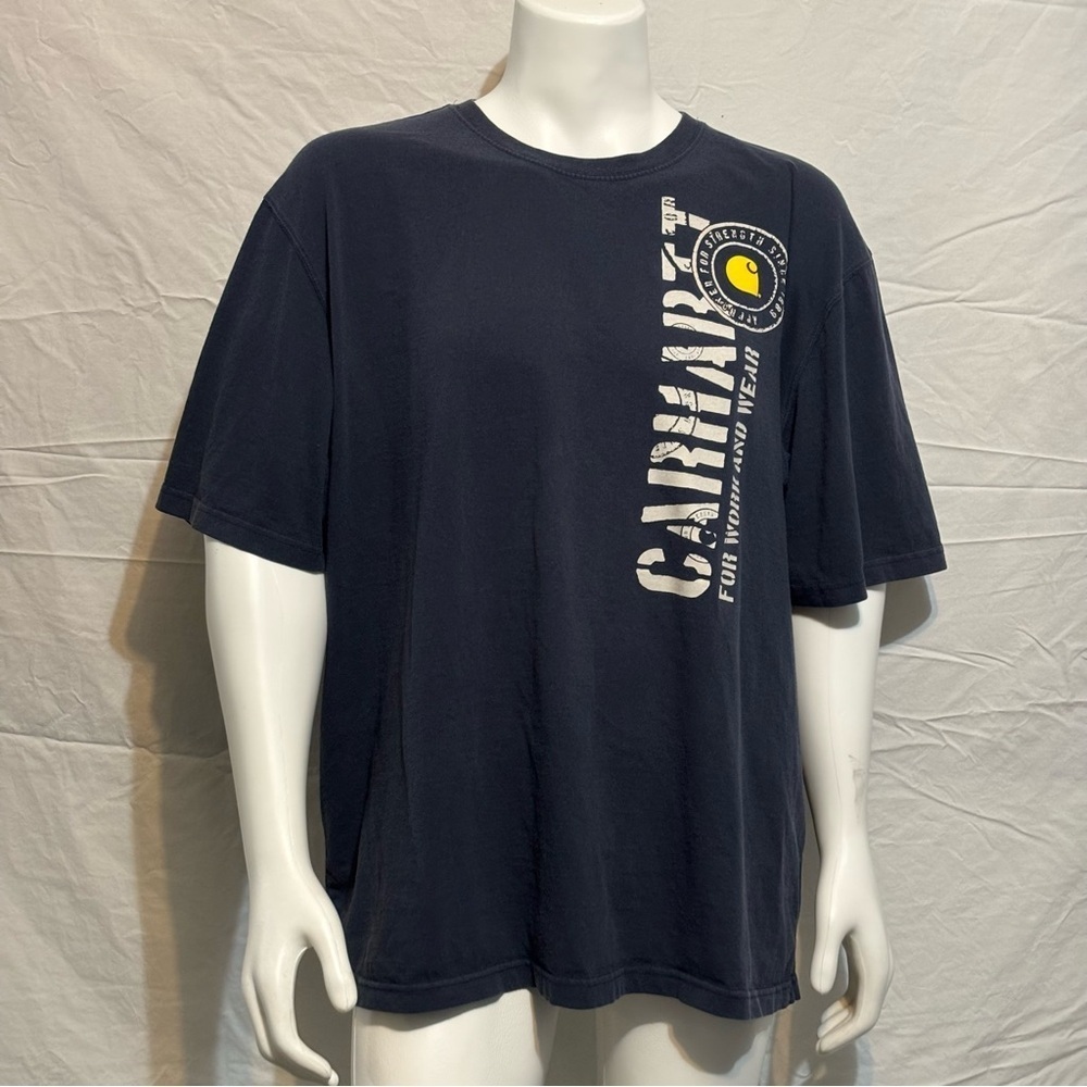 Carhartt Navy Blue Tee Size 2XL